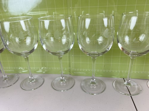 SET OF 8 Princess House Heritage Grand White Wine Glasses 8" RARE READ - Picture 10 of 19