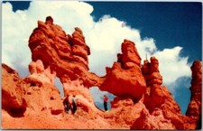 Windows Beside Mossy Cave Trail UTAH Vintage Chrome Postcard Unposted A74