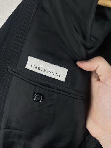 Pal Zileri Cerimonia NEW Black Striped Wool/Silk Suit Size 48 Made In IT RRP990$ - Picture 11 of 24