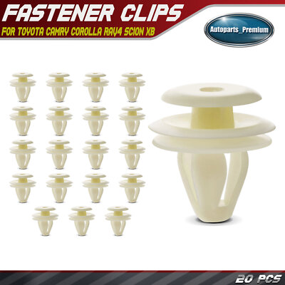 20Pcs 9.5mm Nylon Door Trim Panel & Garnish Retainer Clips for Toyota Camry T100