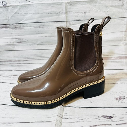 New Lemon Jelly Brown Chelsea Rain boots Waterproof 38