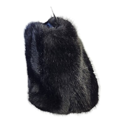 La Maison De La Fausse Fourrure Paris Black Faux Fur Handbag | eBay