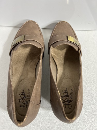 Life Stride Soft System Shoes Slip On Size 7.5 M Womens Brown Comfortable Buckle - Picture 6 of 14