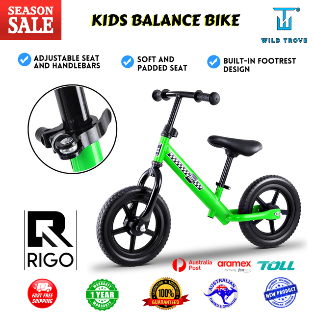 Kids Balance Bike Green Kid Ride 