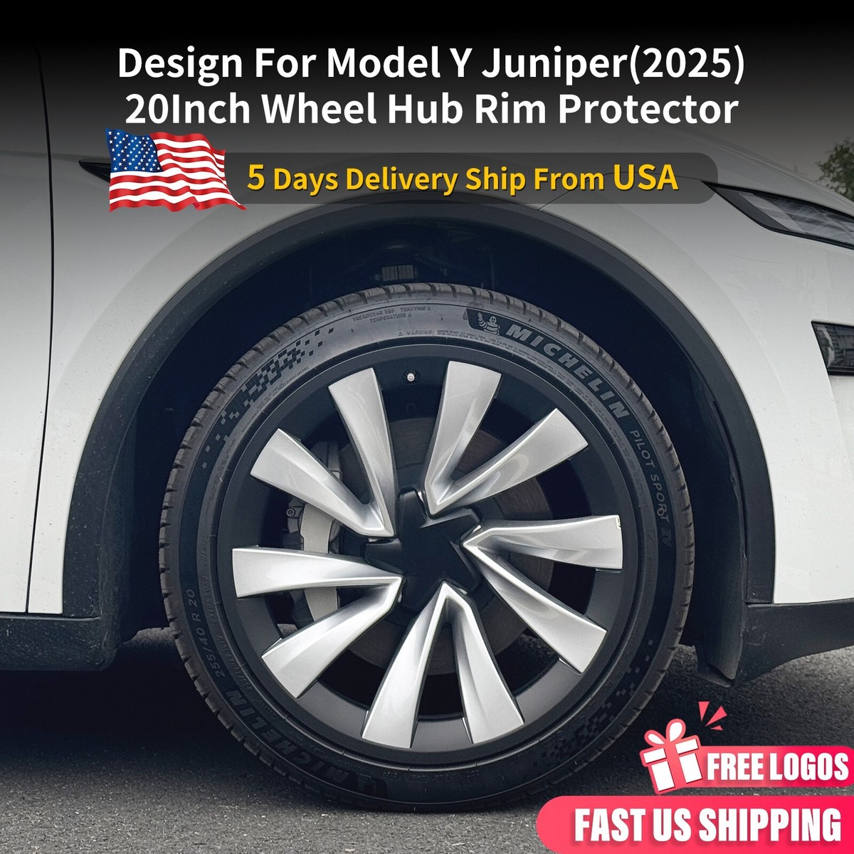 1PCS 20 inch Wheel Protector Design for Model Y(2020-2024) Wheel Rim Protectors