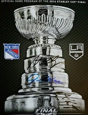 JONATHAN QUICK SIGNED + 2 SIGS 3 TOTAL AUTOGRAPHED GAME PROGRAM 2014 STANLEY CUP