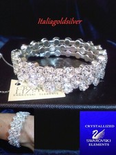 Bracciale Donna SWAROVSKI ORIGINALI Argento Cristalli Brillanti SPOSA Gioielli
