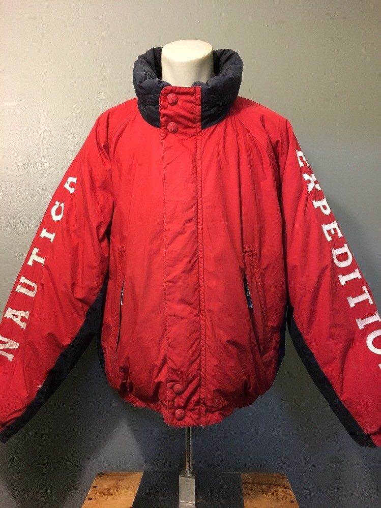 Vtg 1990s 90s Nautica Expedition Puffy Ski Jacket Mens XL Vtg 1990s 90s Nautica Expedition Puffy Ski Jacket Mens XL
