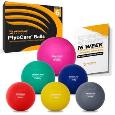 Durable Weighted PlyoCare Balls in 6 Colors for Baseball Training Success