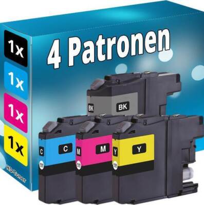 4 Druckerpatronen kompatibel für Brother LC-421 DCP-J1050DW J1140DW MFC-J1010DW