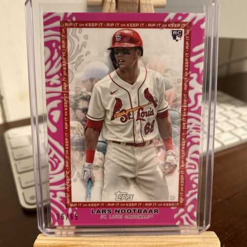 2022 LARS NOOTBAAR Topps Rip Fuchsia #6/65 UNRIPPED Dare to Tear Rc Rare SP Card