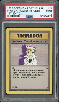 1999 Pokemon PORTUGUESE 1st Edition Base Set Professor Oak Im. 73