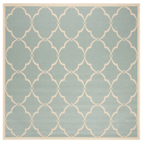 SAFAVIEH Indoor Outdoor BHS125K Beach House Aqua / Cream Rug - Picture 7 of 24