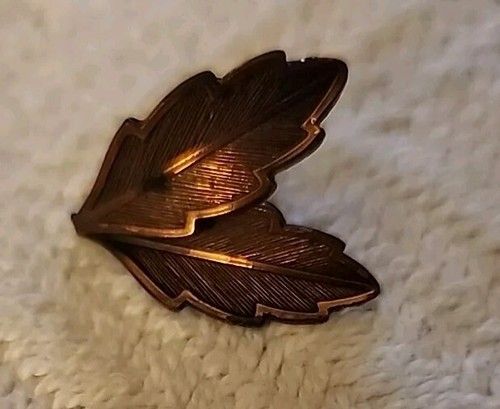 Vintage BELL Trading Post Copper Insect Fly Bug Brooch Pin Leaf and Earrings - Picture 4 of 9