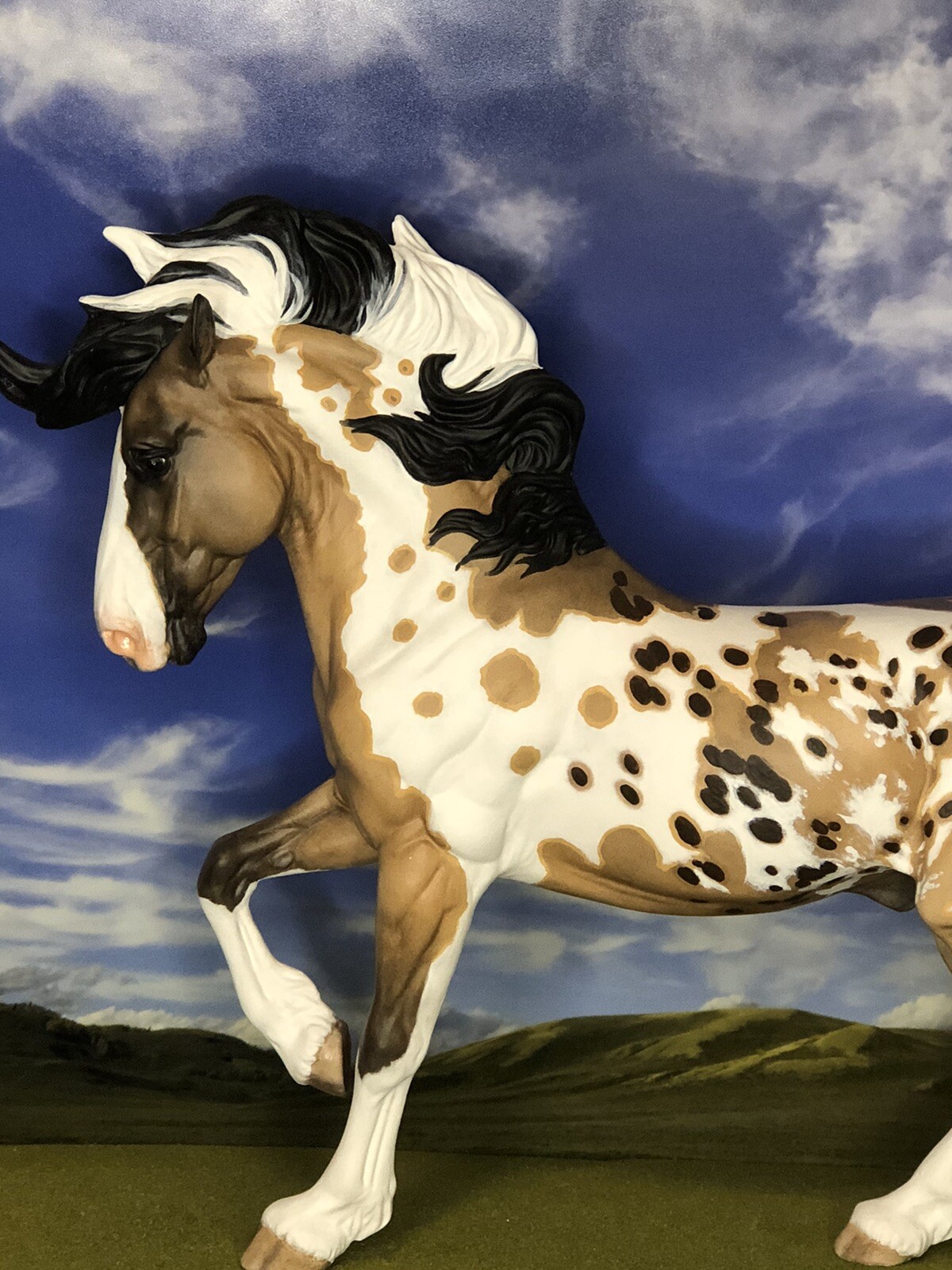 OOAK Breyer cm Custom Horse Fireheart Beautiful Buckskin Pintaloosa x D