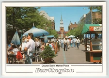 Continental Postcard Church Street Market Place in Burlington, VT.