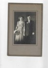 Studio Wedding Photo Unknown Couple Antique Vintage Early 1920s? Man Woman B&W