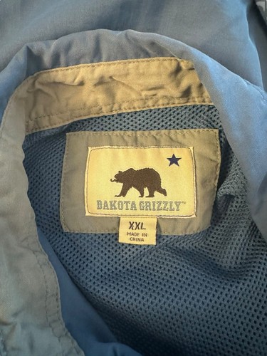 Dakota Grizzly Nylon Fishing Hiking Roll Up Tab Blue Button Shirt Sz. XXL - Picture 6 of 10