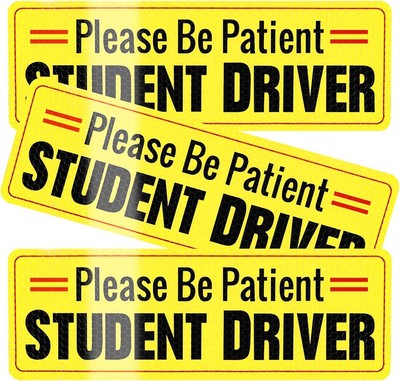 SINGARO Student Driver Magnet for Car,Please Be Patient Magnet, Student-black 