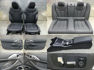 BMW 4 G22 SPORT Lederausstattung Sitze Seats ERHITZ Vernasca Schwarz Naht Grau