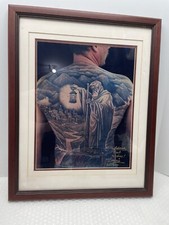 DAWEI ZHANG TATTOO ARTIST SIGNED INSCRIBED PHOTO BACK PIECE 20x16  