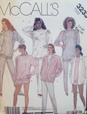 McCall's Sewing Pattern 3233 Misses Jacket Top Pants Shorts Size Large VTG UNCUT