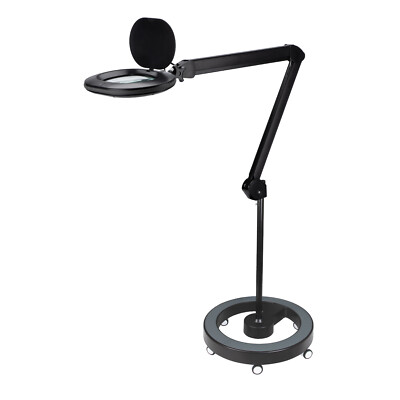 Lumeno 861XGR Lupenleuchte/Arbeitsplatzlampe 60 LEDs ovale Linse Gummiring