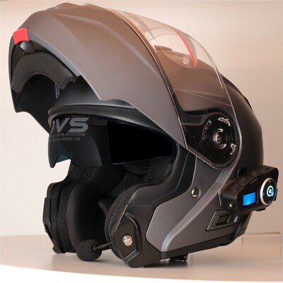 casco moto modulare apribile Con Interfono Bluetooth Taglia M (veste S 55/56 Cm)