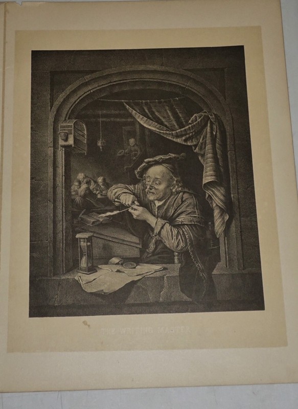 Circa Late 1800's, Dutch Writing Master, Antique Wall Decor, Unique Fine Art