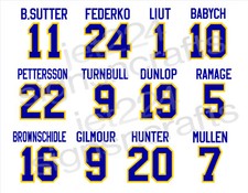 St Louis Blues STICKER DECAL 1980s Federko Gilmour Mullen Liut Sutter Pettersson