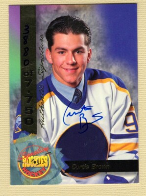 1994 Signature Rookies Hockey Curtis Brown Autograph card (Sabres)