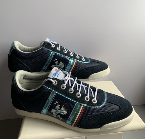 Ellesse Ambrogio Italia 59 Low Navy Suede Trainer Shoes, UK 5 / EU 38 NEW - 第 1/9 張圖片