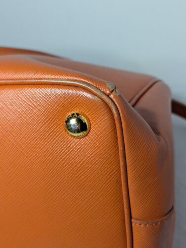 Borsa Prada Galleria Saffiano arancione borsa grande tote borsetta doppia zip - Foto 12 di 24