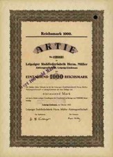 Leipziger Stahlfederfabrik 1922 Leipzig Lindenau Schreibfedern Hermann M&uuml;ller GM