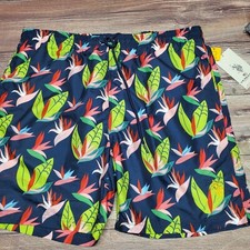 NEW US Polo Assn Mens Size XL Tropical Hawaiian Print Swimming Trunks Shorts