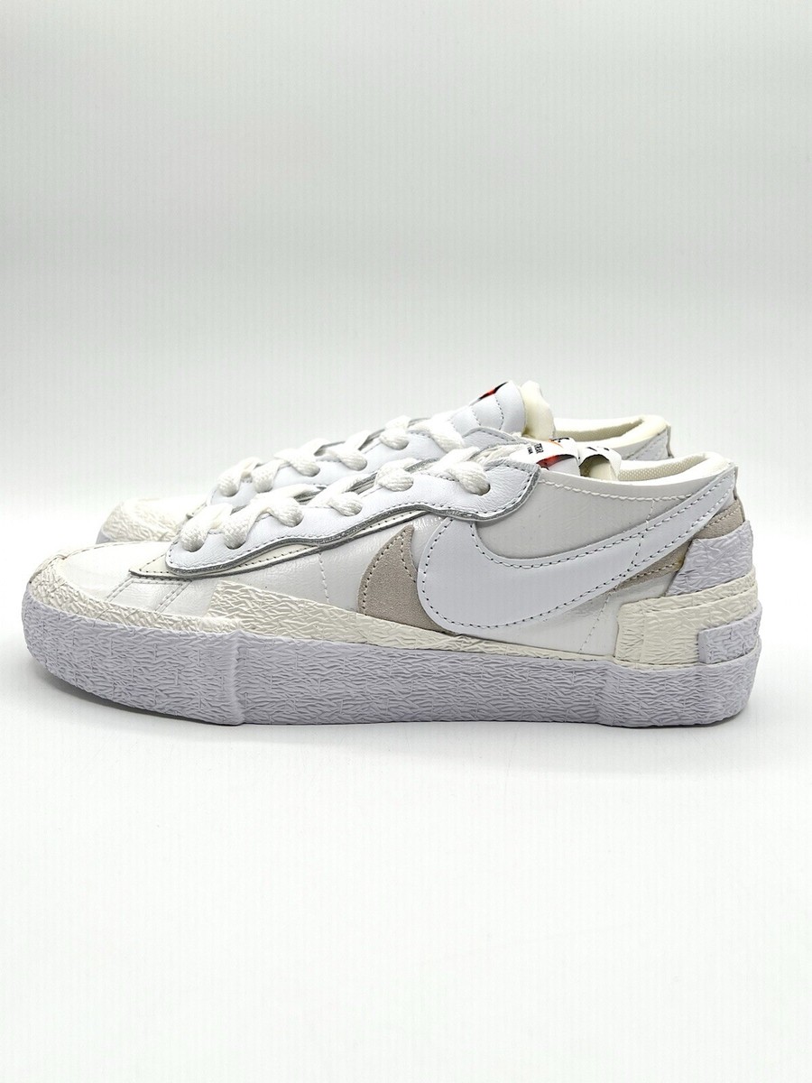 Size 6.5 - Nike sacai x Blazer Low White Patent for sale online | eBay