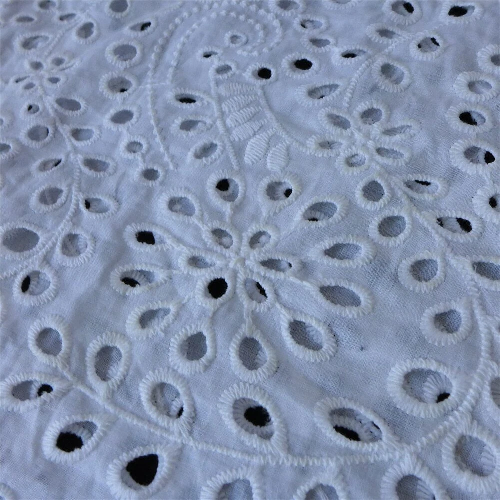 Vintage Beige Cotton Lace Fabric, Crochet Style Circle Fabric