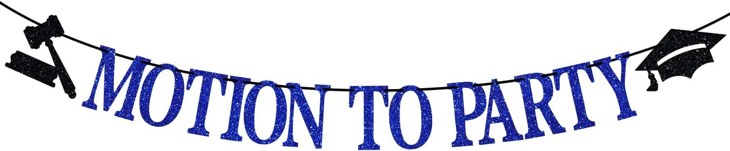 Motion to Party Banner - Congrats Lawyer Born to Argue Bunting Sign for Law School Graduates