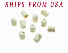 10-Pack Guitar Amp Effect Pedal Knobs 1/4" Davies 1900H Style Knobs Aged White
