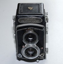 Minolta Autocord TLR 6x6 Medium Format Camera Minolta ROKKOR 75mm F3.5 WORKS EXC