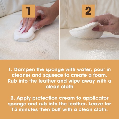 Leather Care Kit + Leather Cleaner & Leather Conditioner Protector Sofa Car Seat - Picture 7 of 10