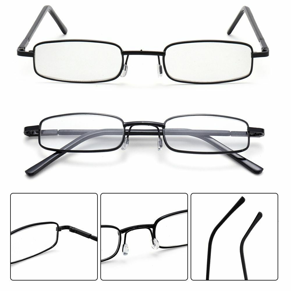 Slim Readers for Men Women Reading Glasses with Pen Clip Tube Case Eyeglasses eBay