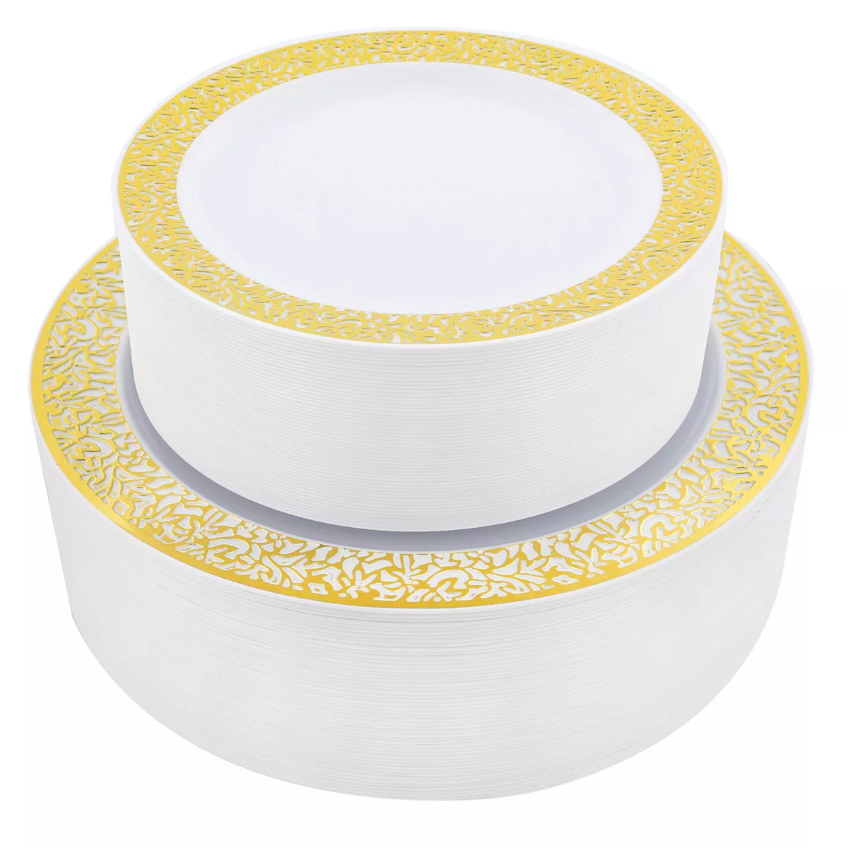 Fancy plastic dinnerware top