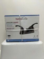HomePointe Center Set Lavatory Faucet with 2 Zinc Lever Handles, Brushed Bronze