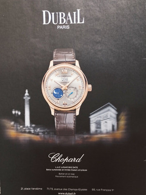 CHOPARD vintage Print Ad !! '' L.U.C Lunar Big Date ''