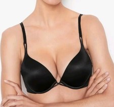 Victoria's Secret Bombshell Miraculous Black Add-2-Cups Push-Up Bra 36C