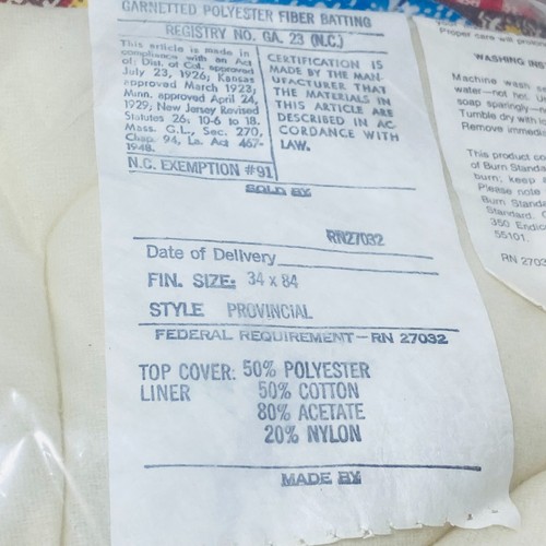 Vintage Sears Adult Body Warmer Wearable Blanket Quilt Look 34"x84" NOS - Picture 4 of 6