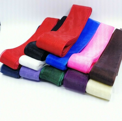 35-65mm Width Organza Ribbon 23 colors gift wrapping - Picture 3 of 32