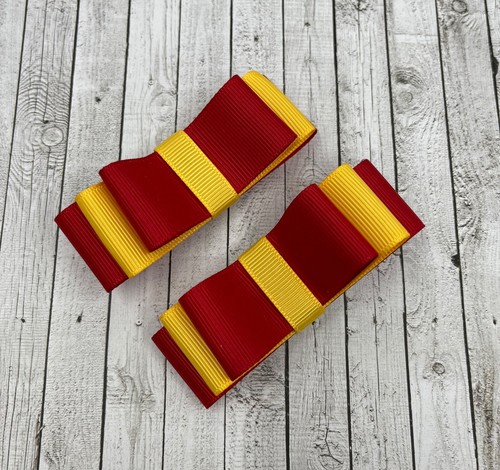 Red and Yellow Gold School Hair Accessories - Picture 23 of 59