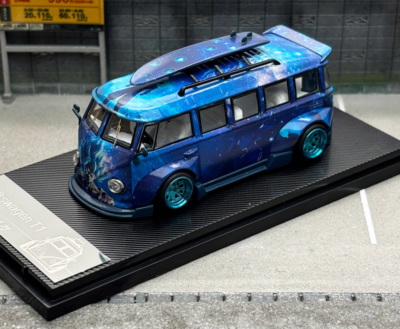 Liberty 1:64 Blue VW T1 Camper Van Bus Kombi Dragon Model Diecast